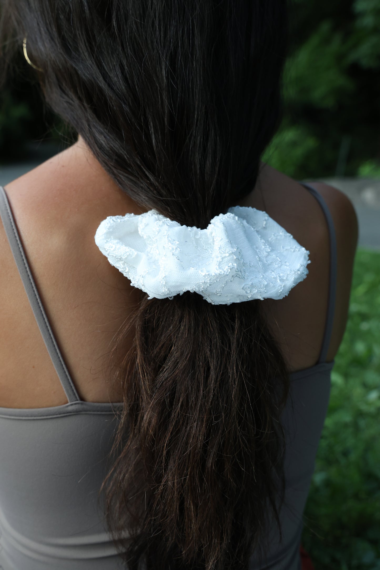 White Lace XL Scrunchie