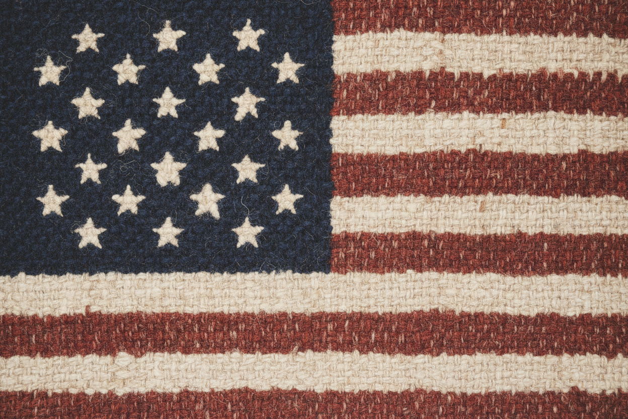 oo make an image of just that tweed usa flag in the background 